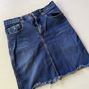 Denim Stretch Siren Skirt High Rise Mid Length Size 31 NOBODY